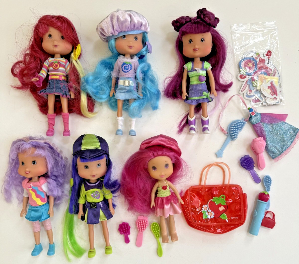 Strawberry Shortcake Raspberry Torte Playmates Scented Dolls & Accessories LOT,