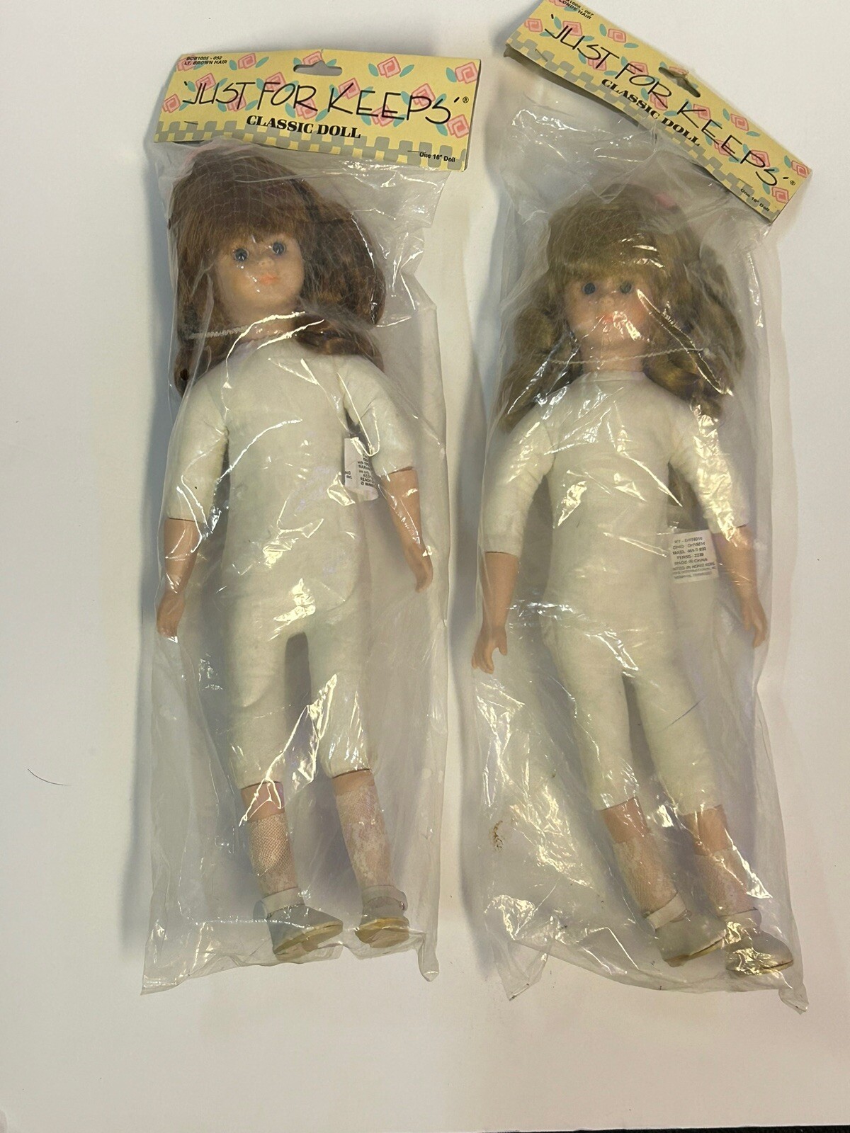 Lot of 2 Just for Keeps Dolls 1991 – 16″ Blonde & Light Brown Hair – Vintage