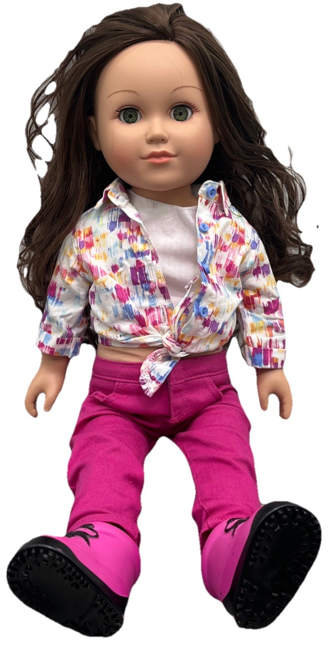 Posesble Doll My Life 18in Brunette, Green Eyes (outfit Unknown) {125}