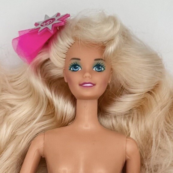 Nude Happy Holidays Barbie Doll Vintage 1990 Mattel For Muse OOAK (A)