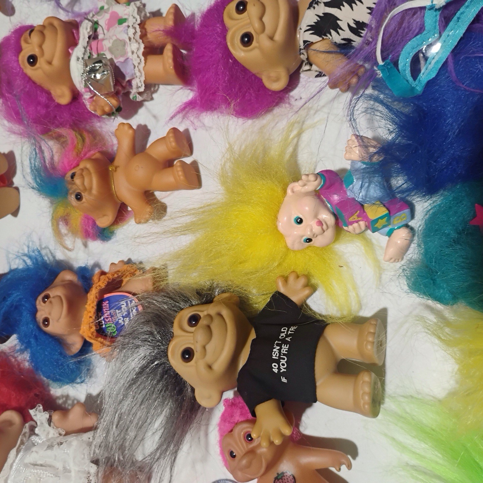 Vintage Russ Ace Troll Assorted Mixed Dolls Figures Lot of
