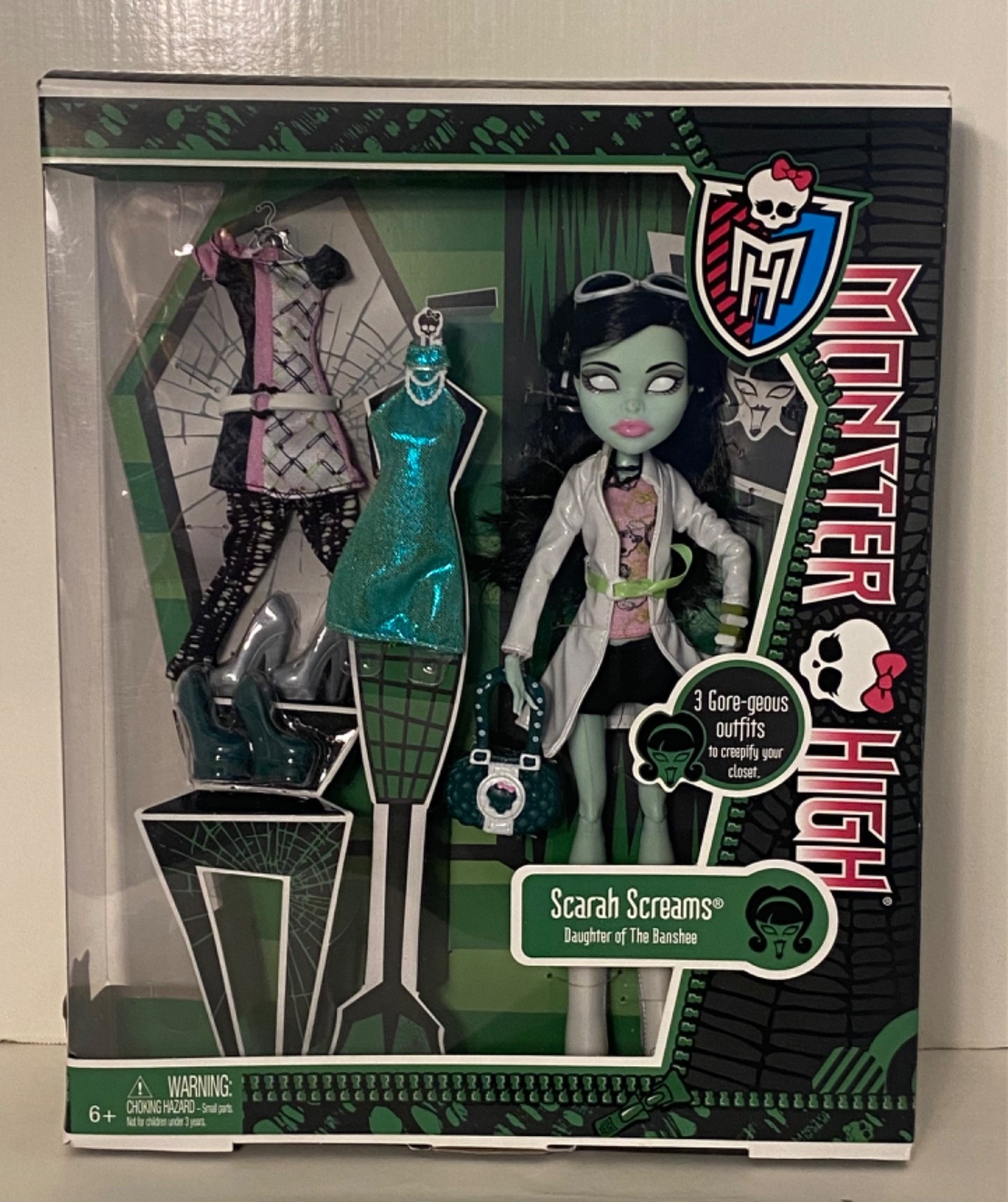 Monster High 2013 Scarah Screams I Heart Fashion Doll Rare Mattel NRFB