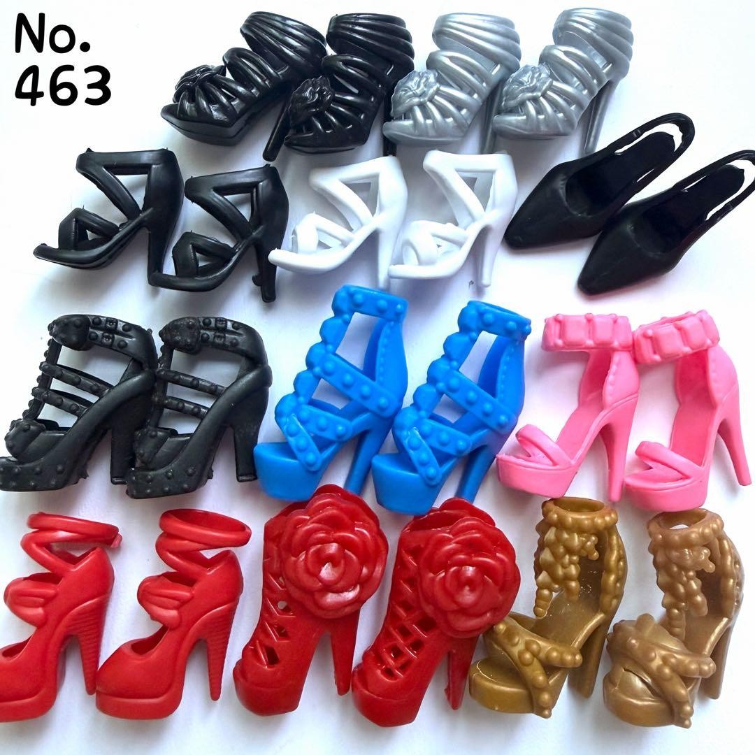 Barbie Shoes 11 Pair Basic Color Boots for Barbie Doll Size 11 Set Lot