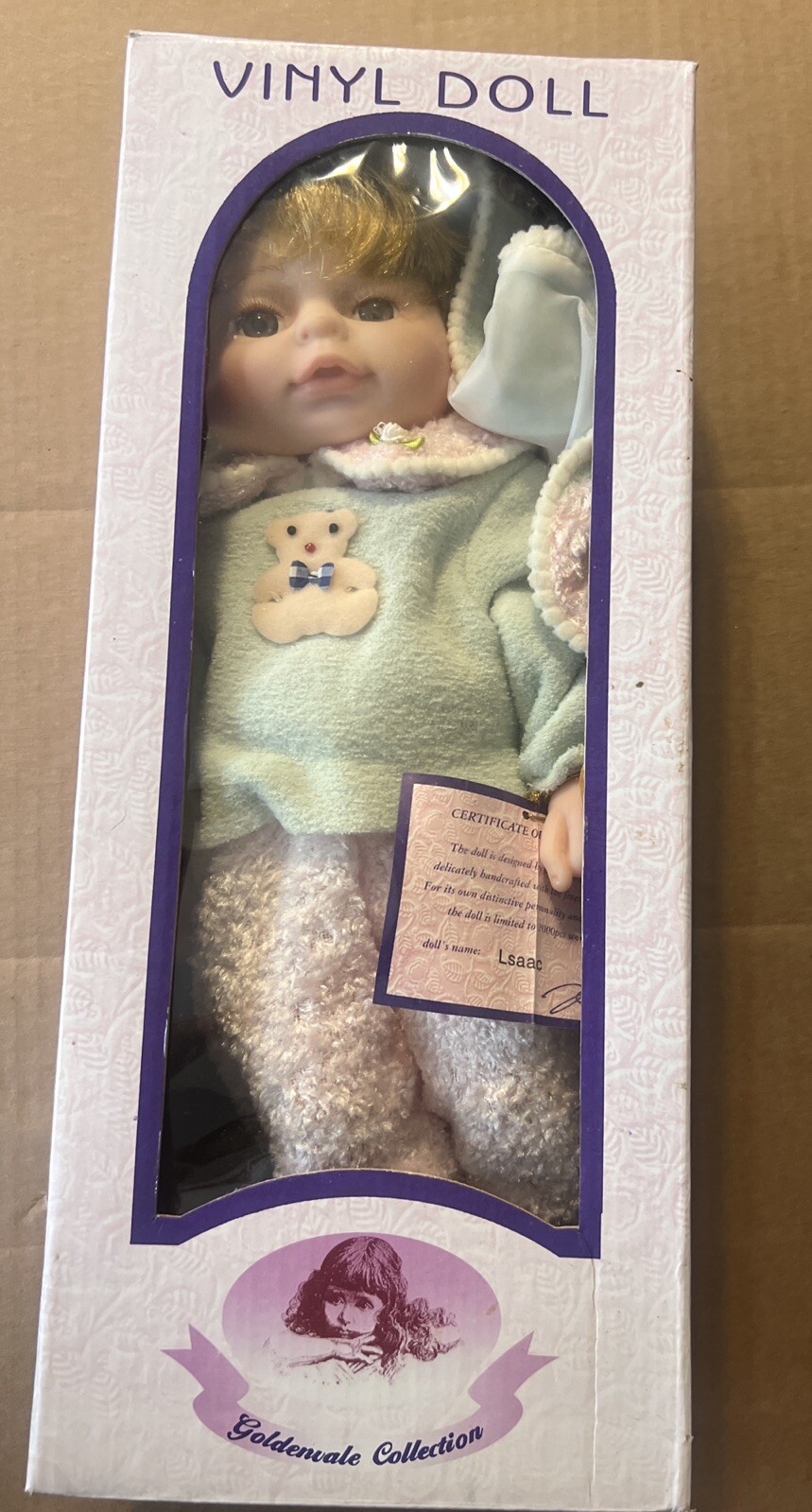 Goldenvale Collection Lsaac Vinyl Doll 16in