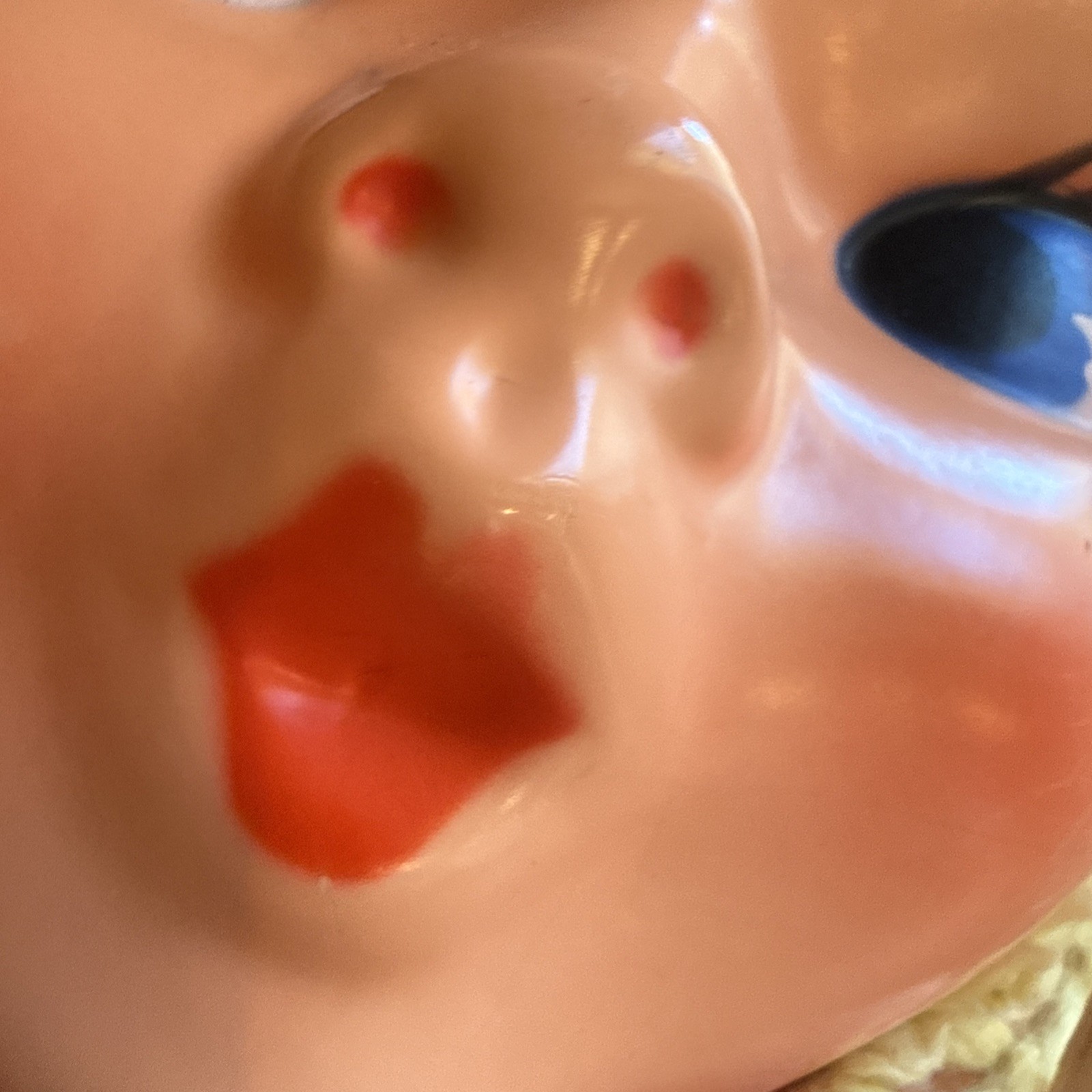 Vintage Life Size Rag Doll, Plastic Face Blonde Hair 38” Creepy Movie Prop AsIs