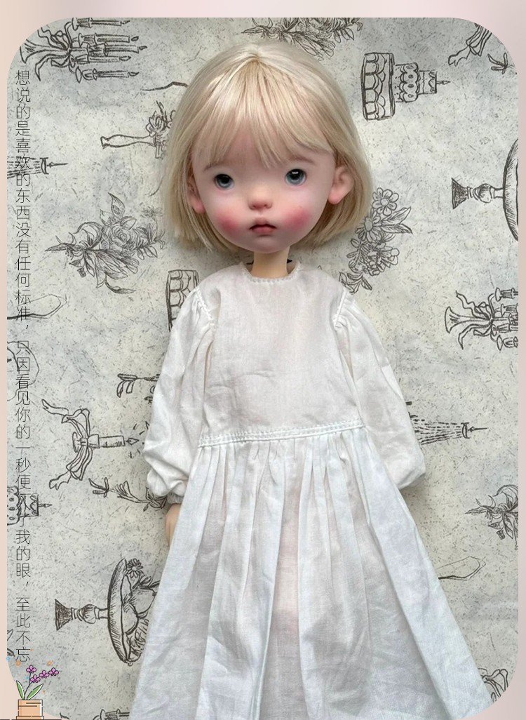 1/6 BJD Doll Resin Jointed Body Wig Face Make UP Clothes Landoudou Girl Toy Gift