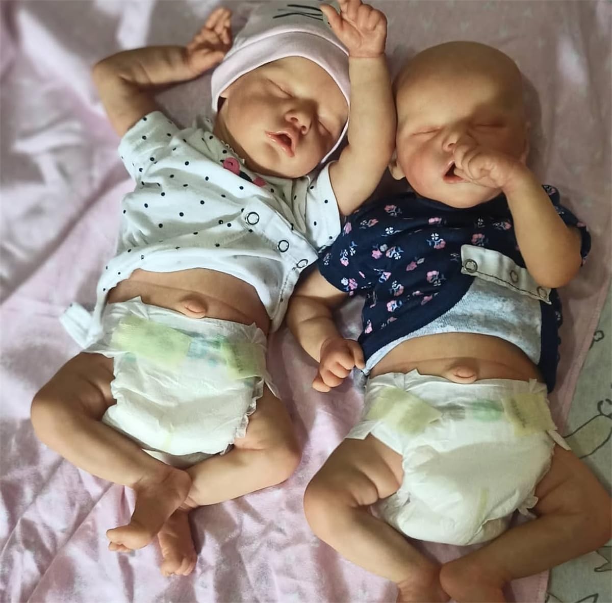 GYCV Lifelike Reborn Baby Dolls Twins Newborn Girls 18 Inch Full Body Silicon…