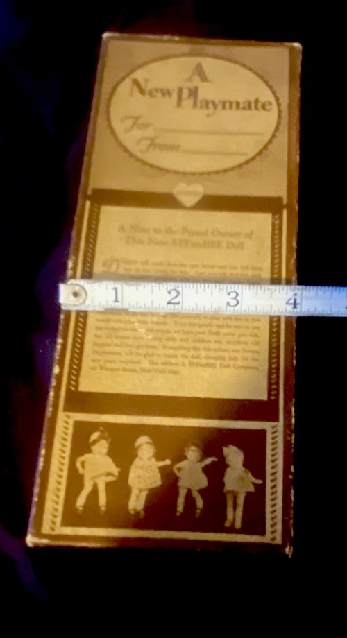 Rare Vintage 1930s Effanbee Patsyette Empty Box Factory Stamp COLORED Variation