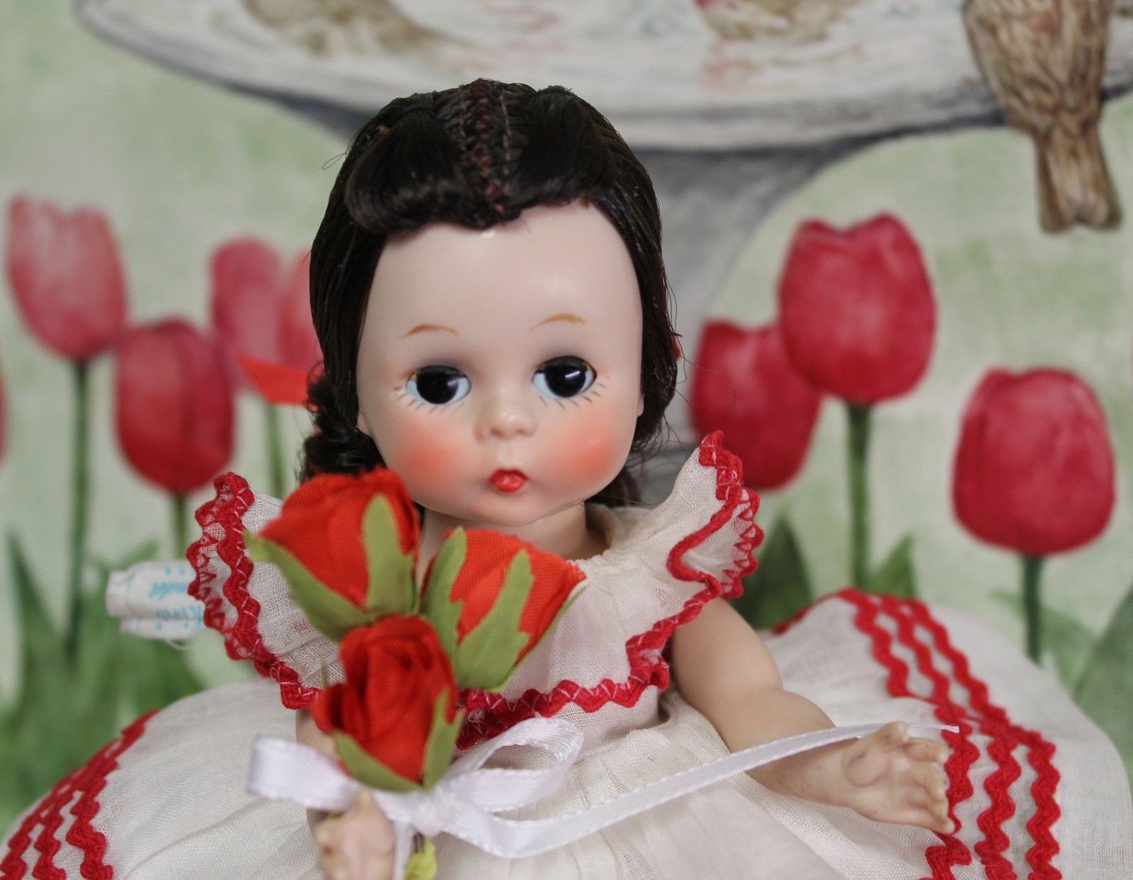 Madame Alexander kins Tosca 1955 Doll White Organdy SWEET
