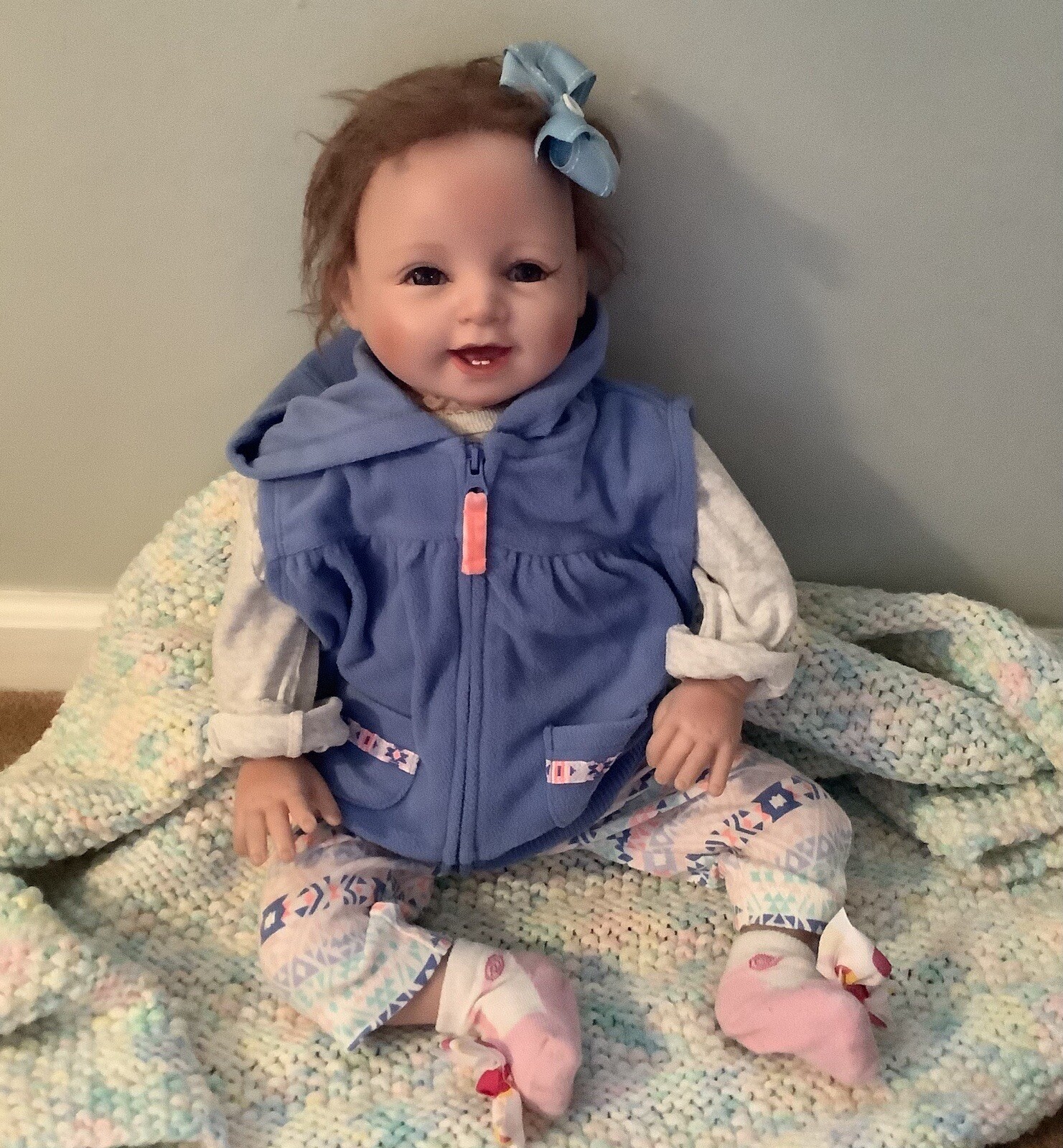 Kaydora Reborn Baby Toddler Doll Smiling Lot EUC