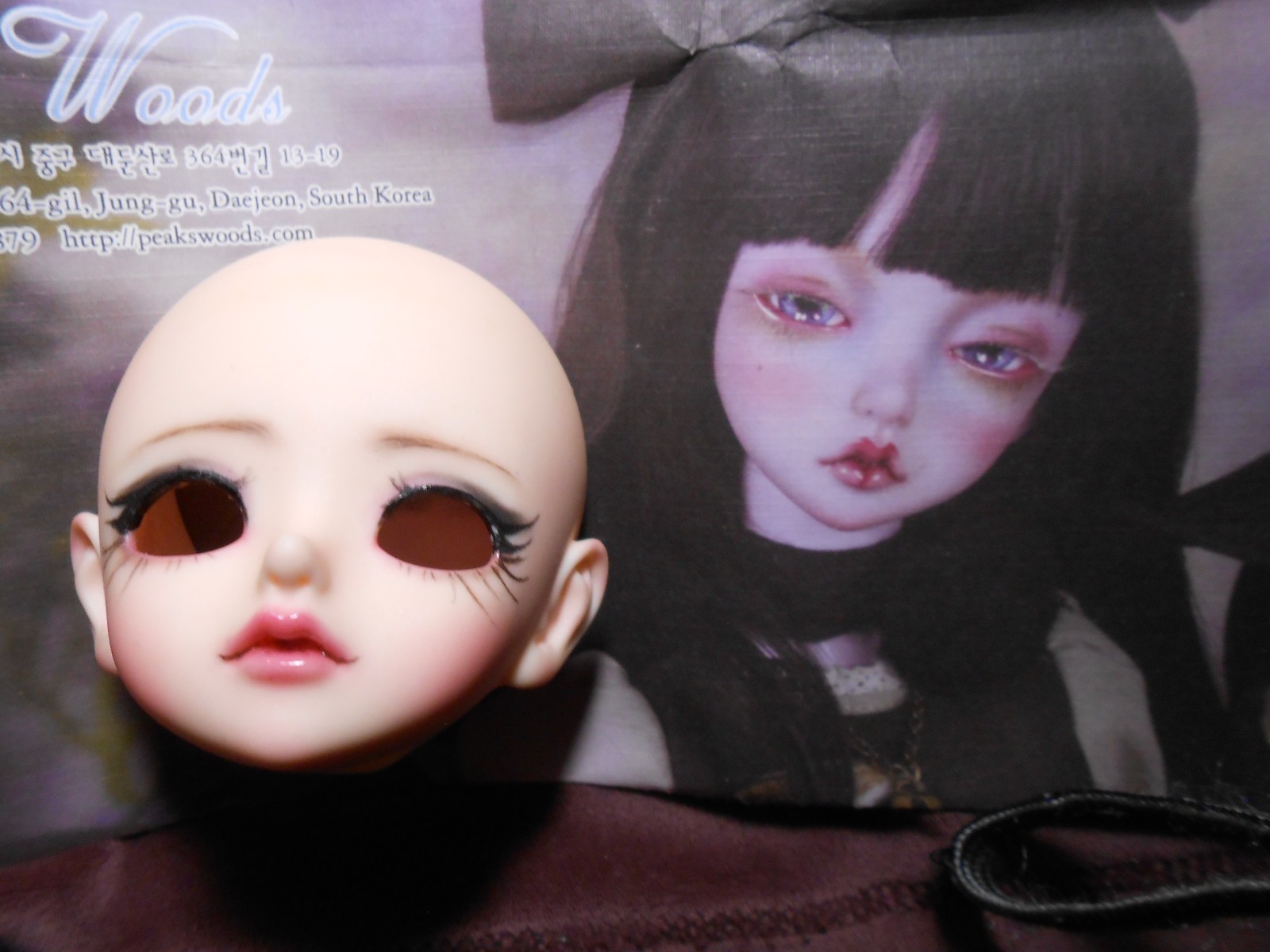 PEAKS WOOD 1/4 MSD BJD Doll Head ONLY FOB LIttle Yeru Head w/Authenticity Cert.!