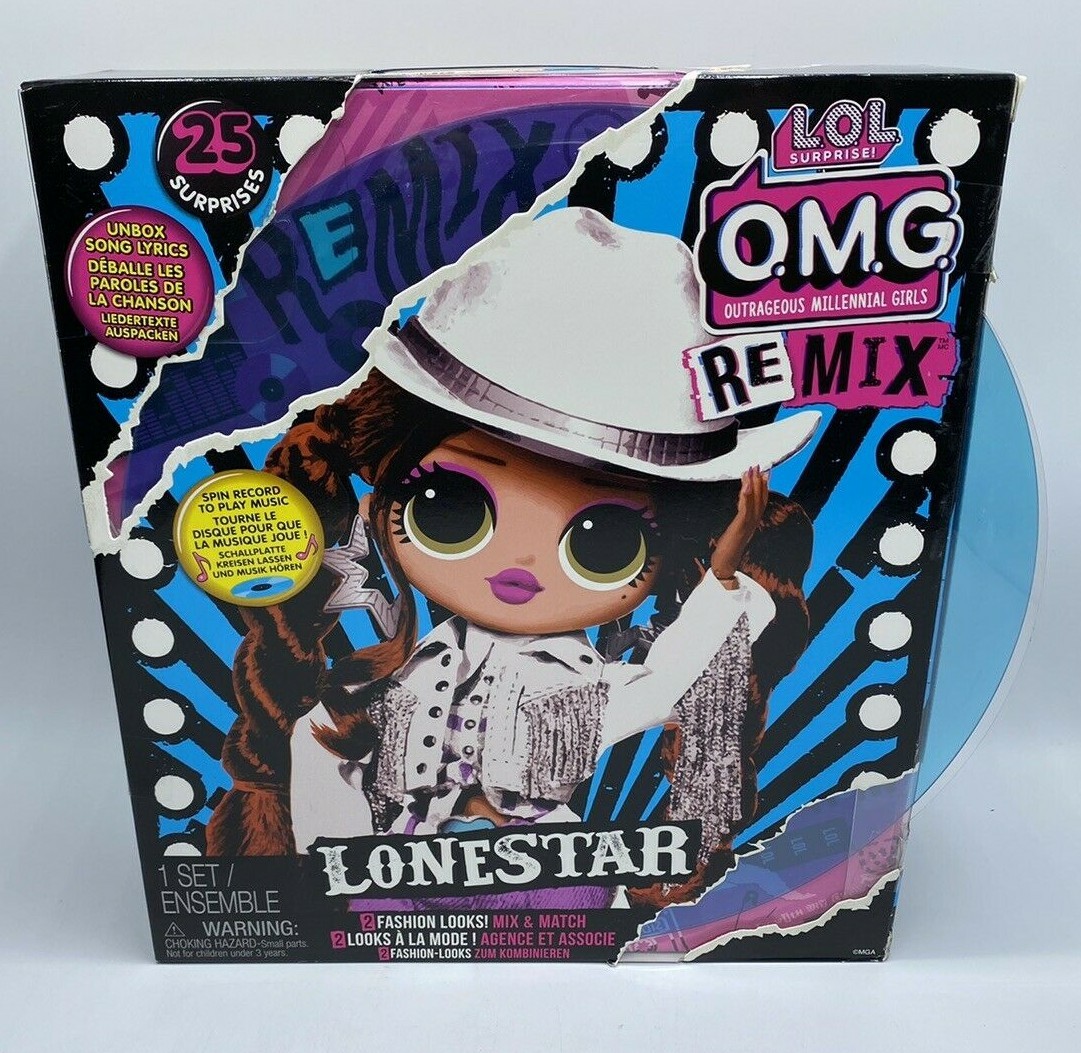 2020 LOL Surprise OMG Authentic Music Remix Fashion Doll LONESTAR 25 Surprises