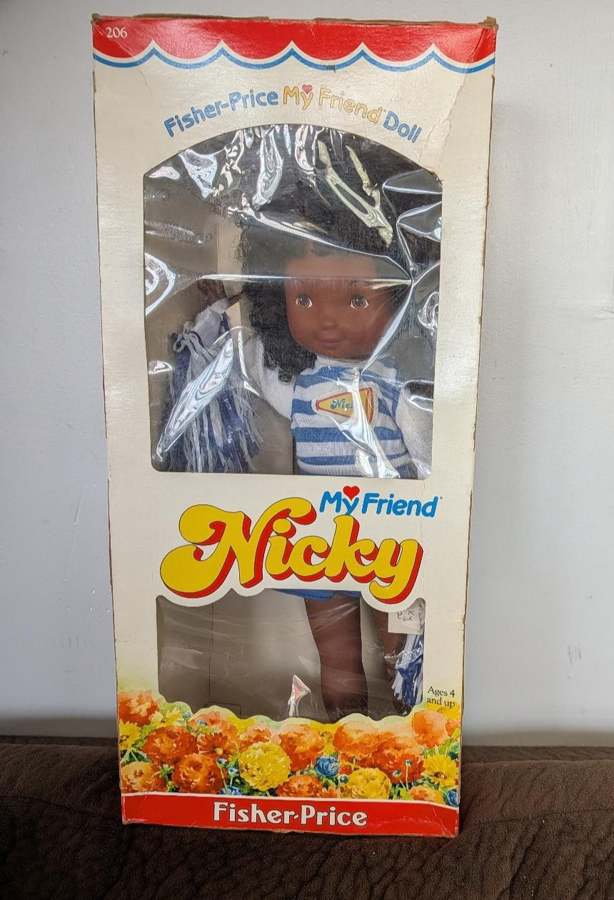 Fisher Price My Friend Nicky Doll in Original Box Cheerleader #206 -Vintage 2004