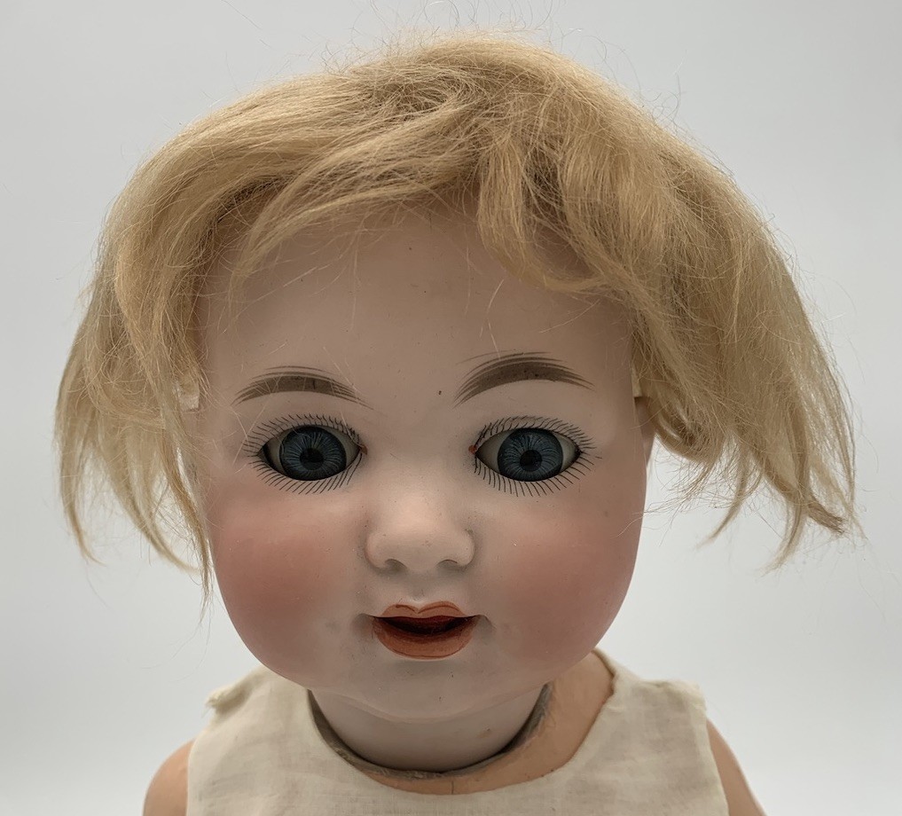 Antique Bisque Doll 18” Armand Marseille 980 Baby Blue Sleep Eyes Bent LImb Body