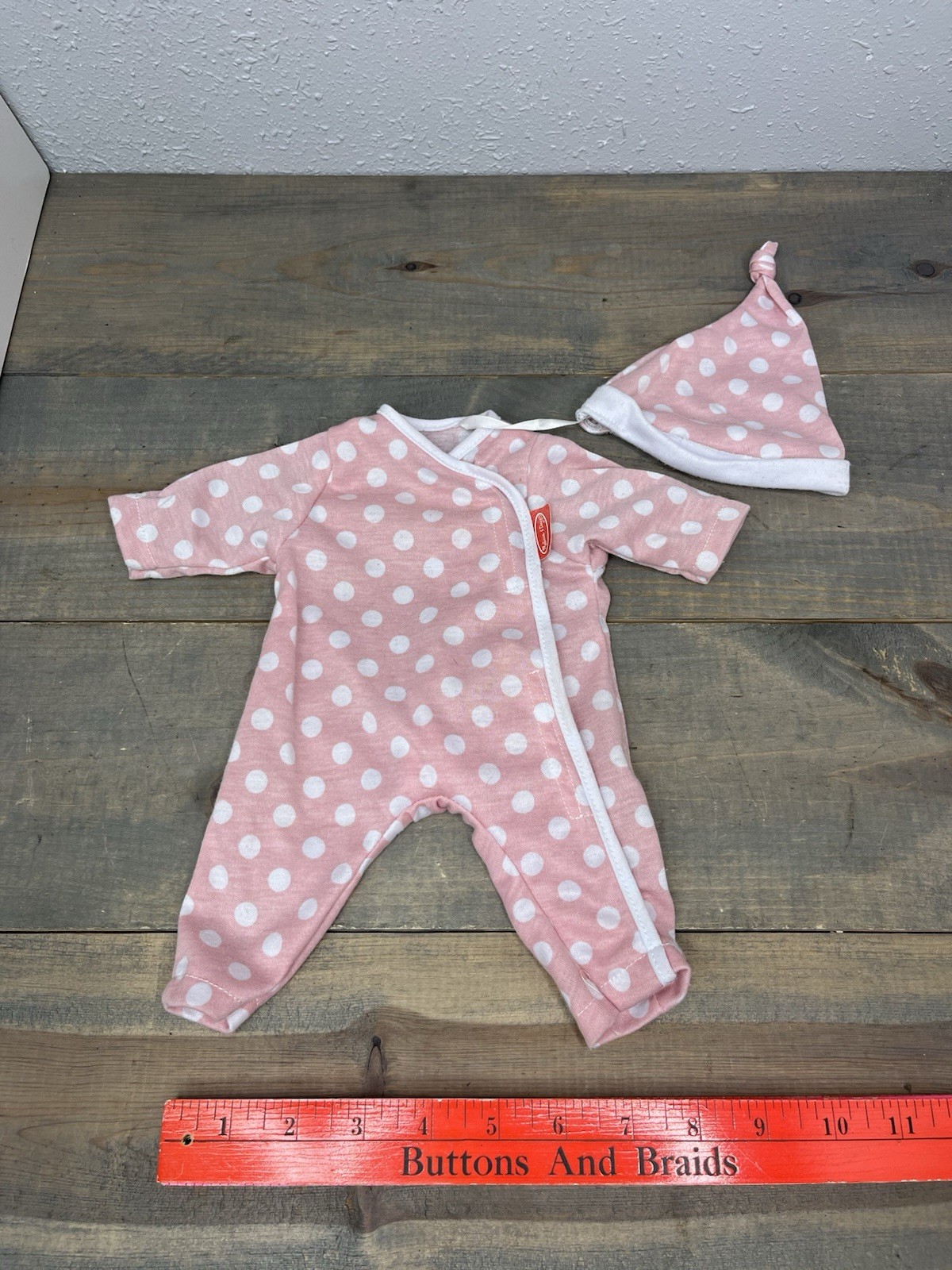 Melissa & Doug Mine to Love Twins Lucy 15″ Doll replacement outfit pink dot