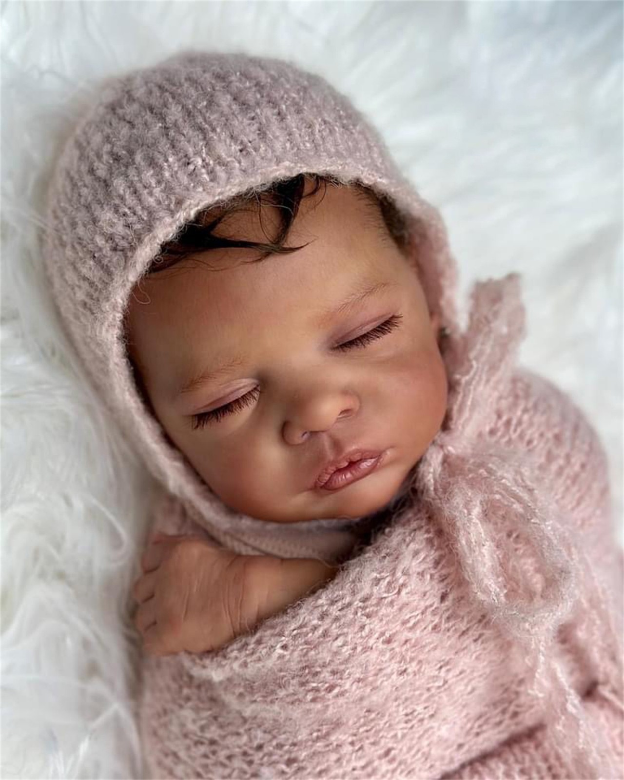 Lifelike Sleeping 19″ Reborn Baby Dolls Cloth Body Poseble Limbs Christmas Gifts