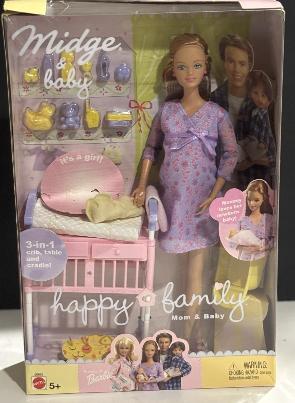 Happy Family Midge & Baby Barbie Doll and outfit – NRFB