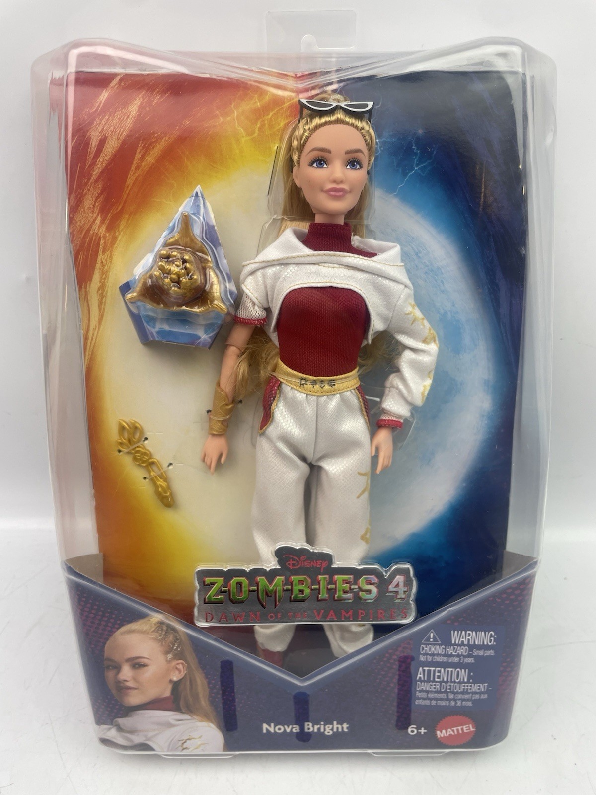 ⭐ Disney ZOMBIES 4 Dawn of the Vampires Nova Bright Doll Action Figure Mattel ⭐