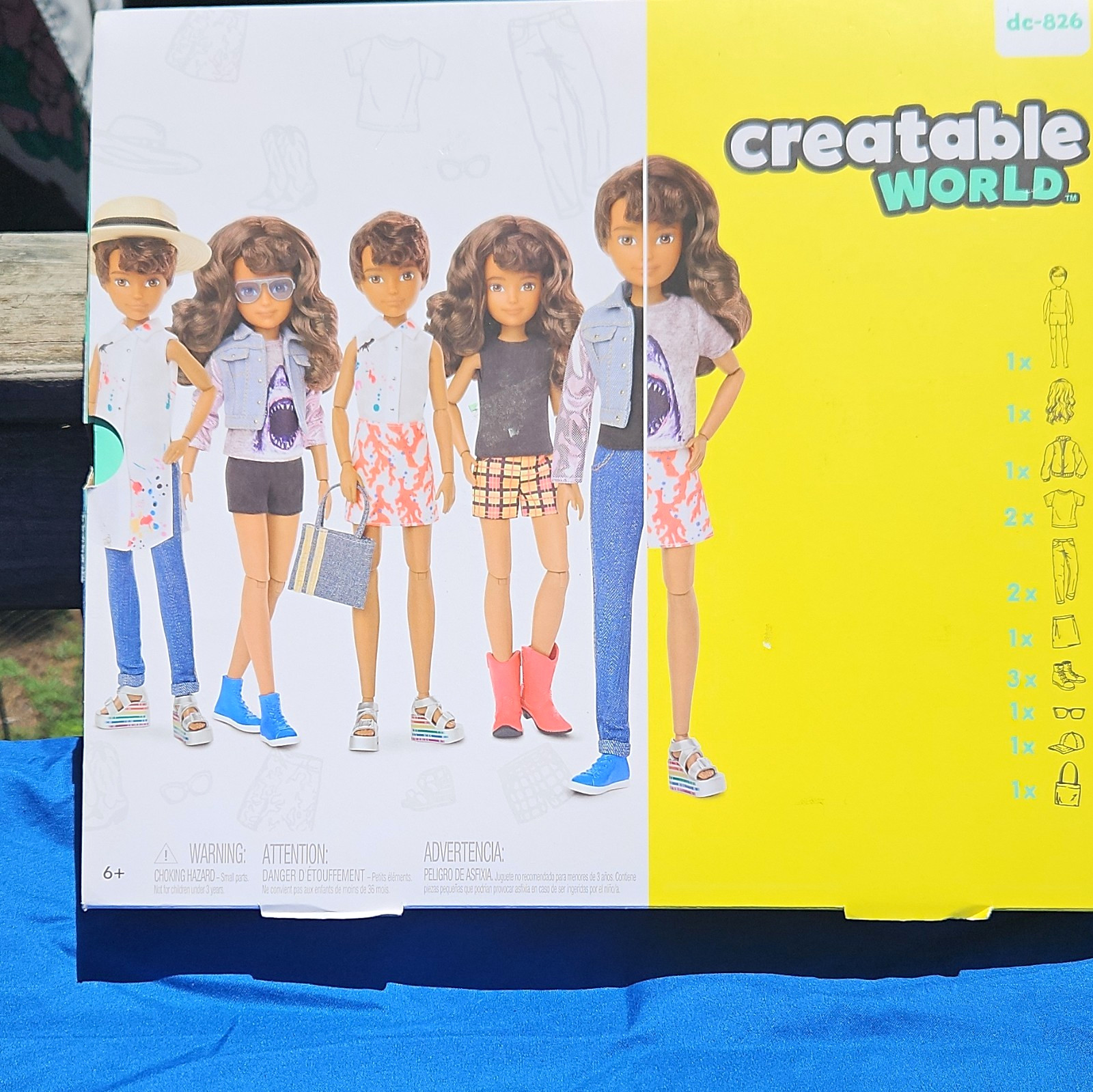 Creatable World Deluxe Character Kit Doll Playset Wig Accessories dc-826