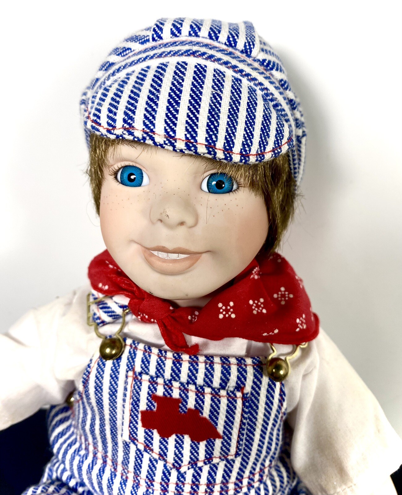 ANDY Train Engineer Doll. Ashton Drake Yesterdays Dreams. Sitting VTG 1987