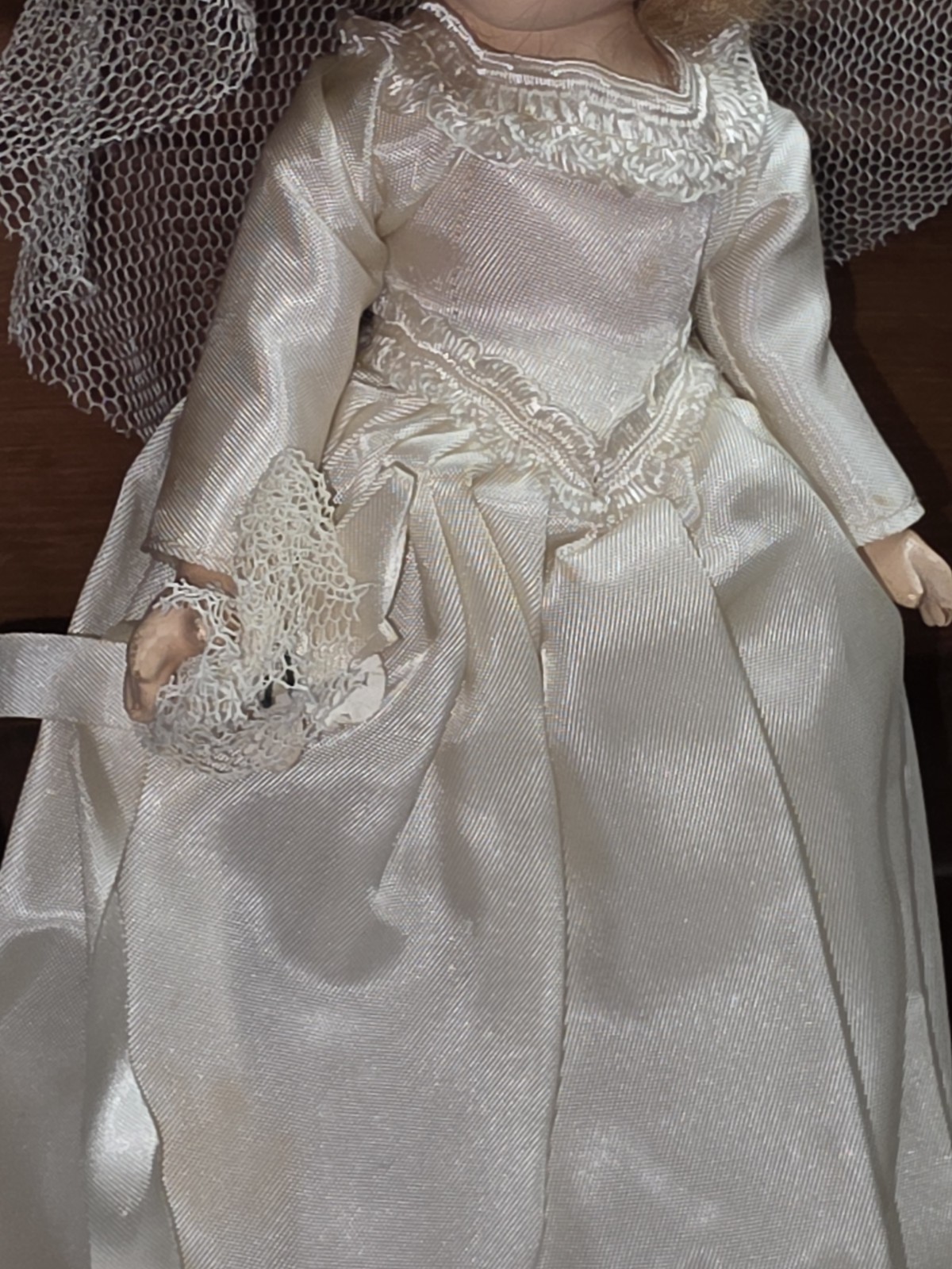 Vintage Composition Jointed Bride Doll 1930’s Dream World 11″