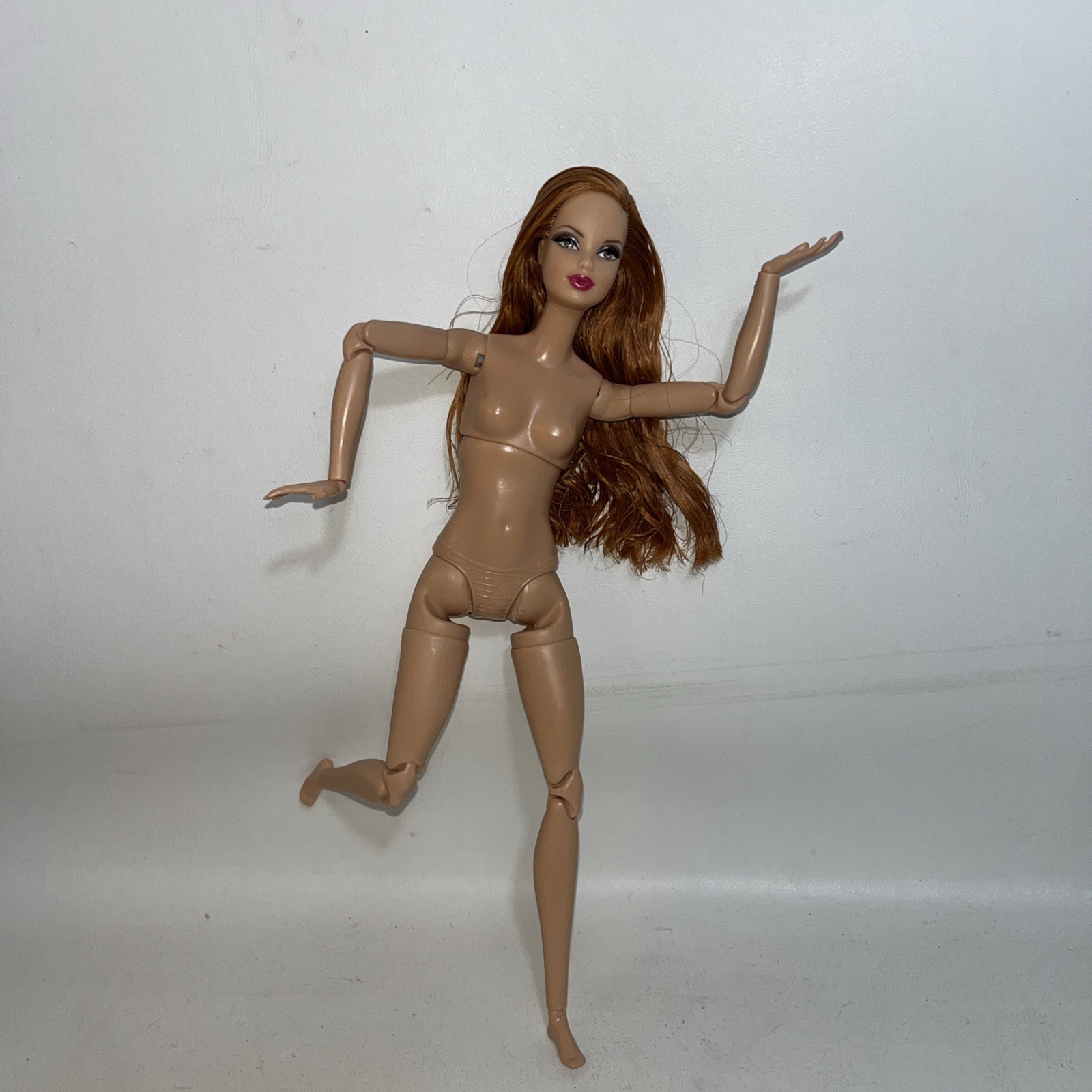 Barbie Basics Model 3 Steffi Face Redhead Doll Model Muse Red Hair MTM Body NUDE