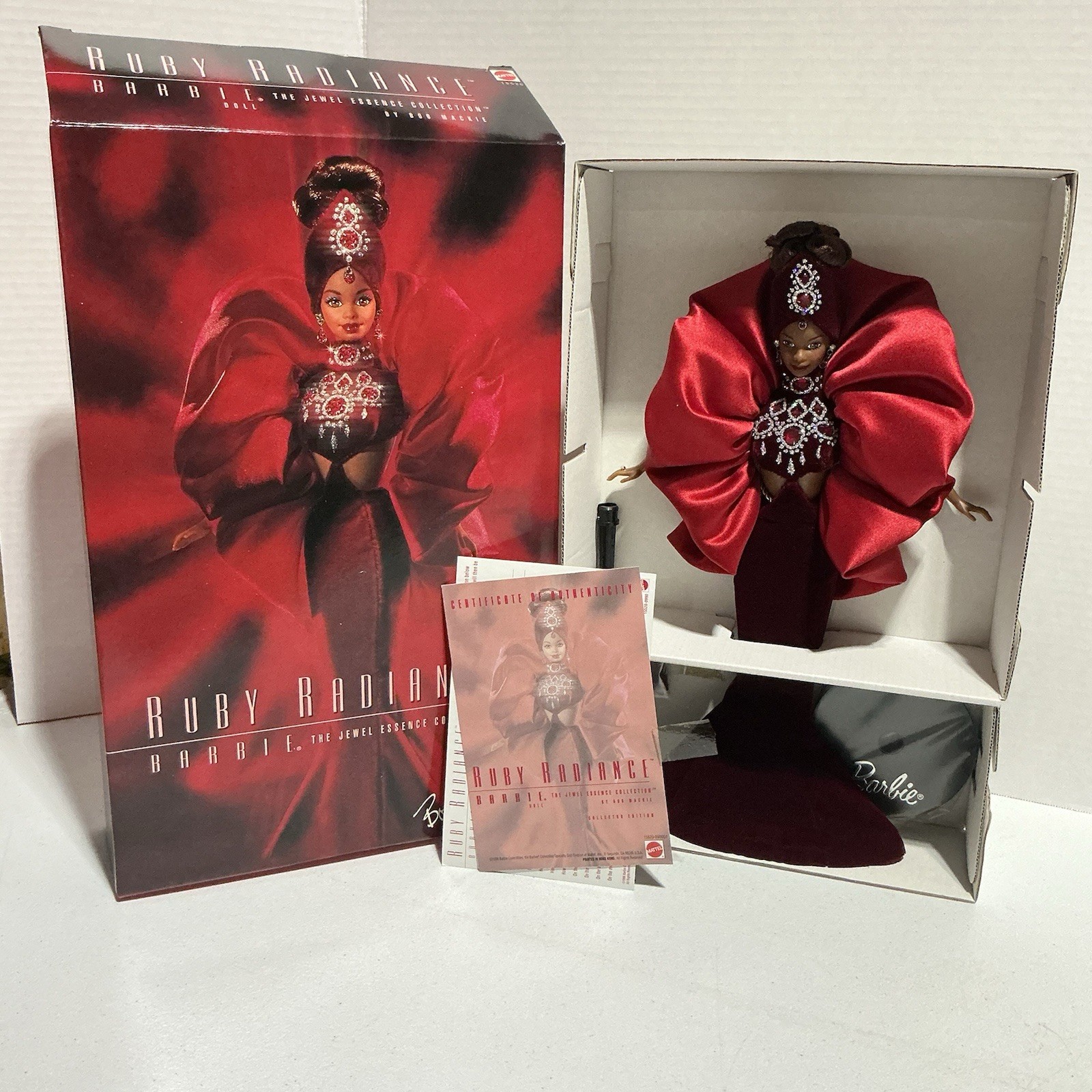 Barbie Black Doll Ruby Radiance by Bob Mackie Jewel Essence Collection 1996