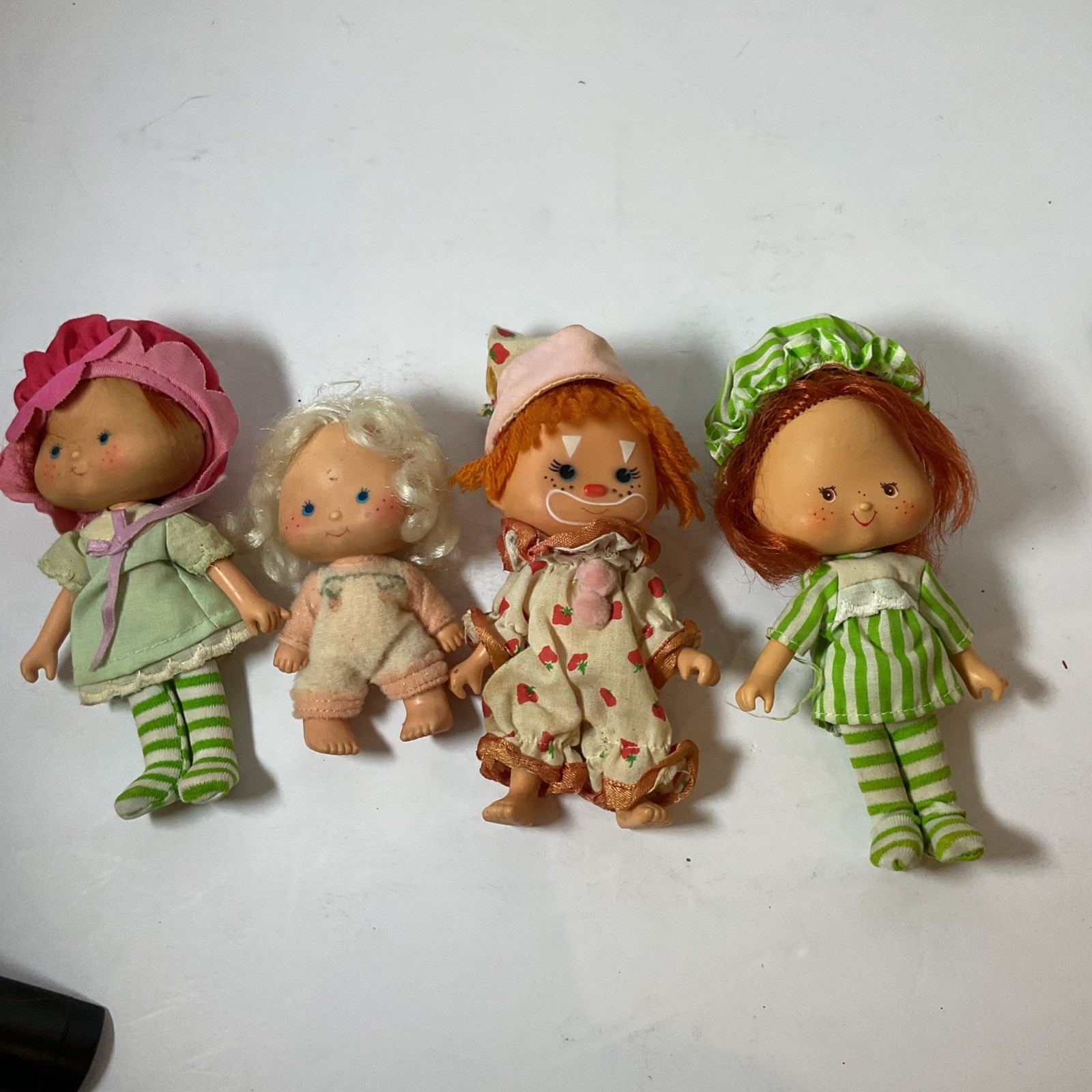 Vintage Strawberry Shortcake Dolls Set Of 4 6 Inch Tall