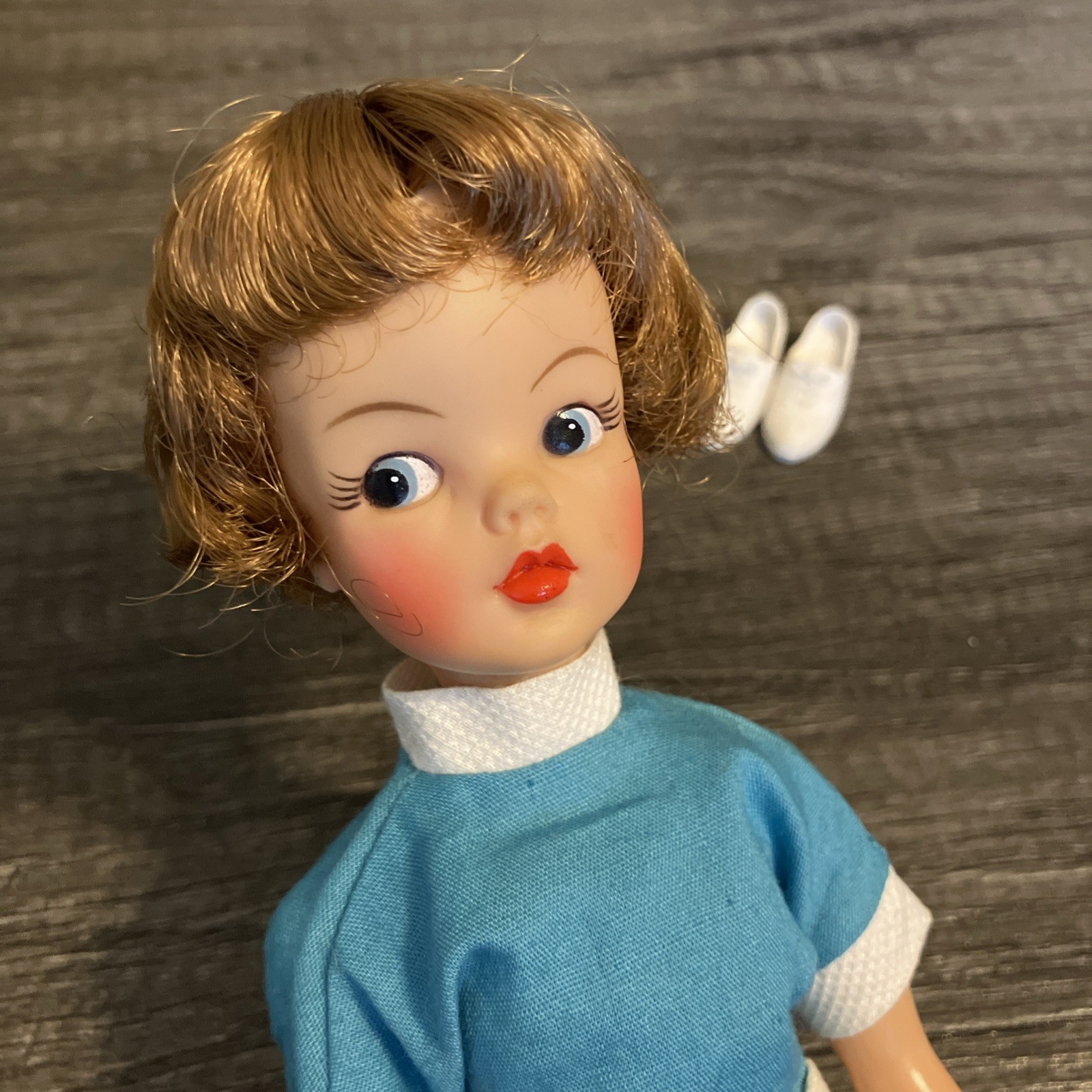 Vintage 9000-1 Ideal Tammy Doll – Tosca Hair + A Blue Romper & Shoes Outfit
